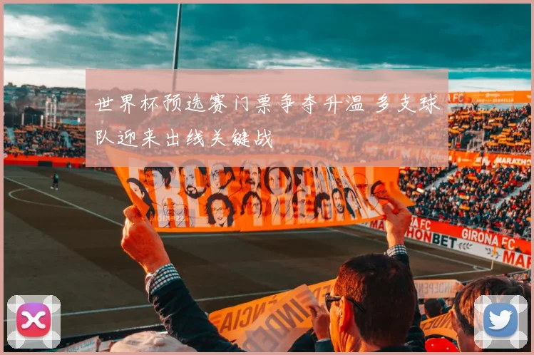 世界杯预选赛门票争夺升温 多支球队迎来出线关键战